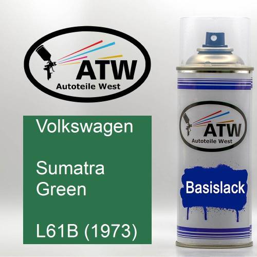 Volkswagen, Sumatra Green, L61B (1973): 400ml Sprühdose, von ATW Autoteile West.